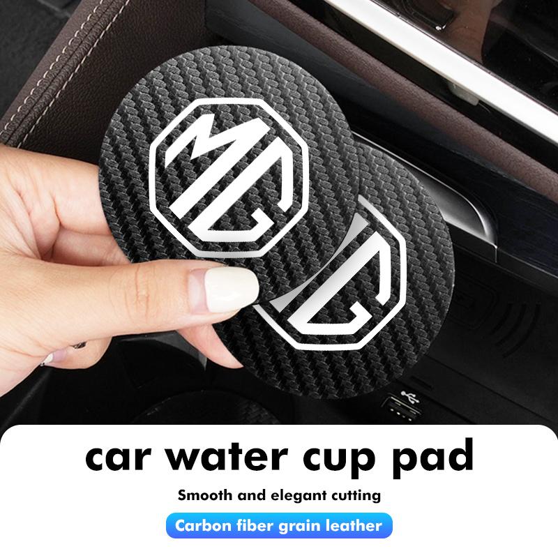 Carbon Fiber Car Coaster Water Cup Mat Drink Anti-slip Pad For MG GT 3 5 6 7 GS Pilot HS ZS ZX xus1