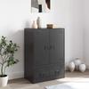 Highboard Black 67 X 39 X 95 Cm Steel