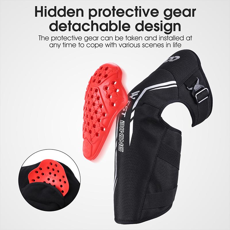 

WEST BIKING Windproof Keep Warm Anti Drop Cycling Knee Pads Waterproof Detachable Protective Pad Winter Cycling Leg Knee