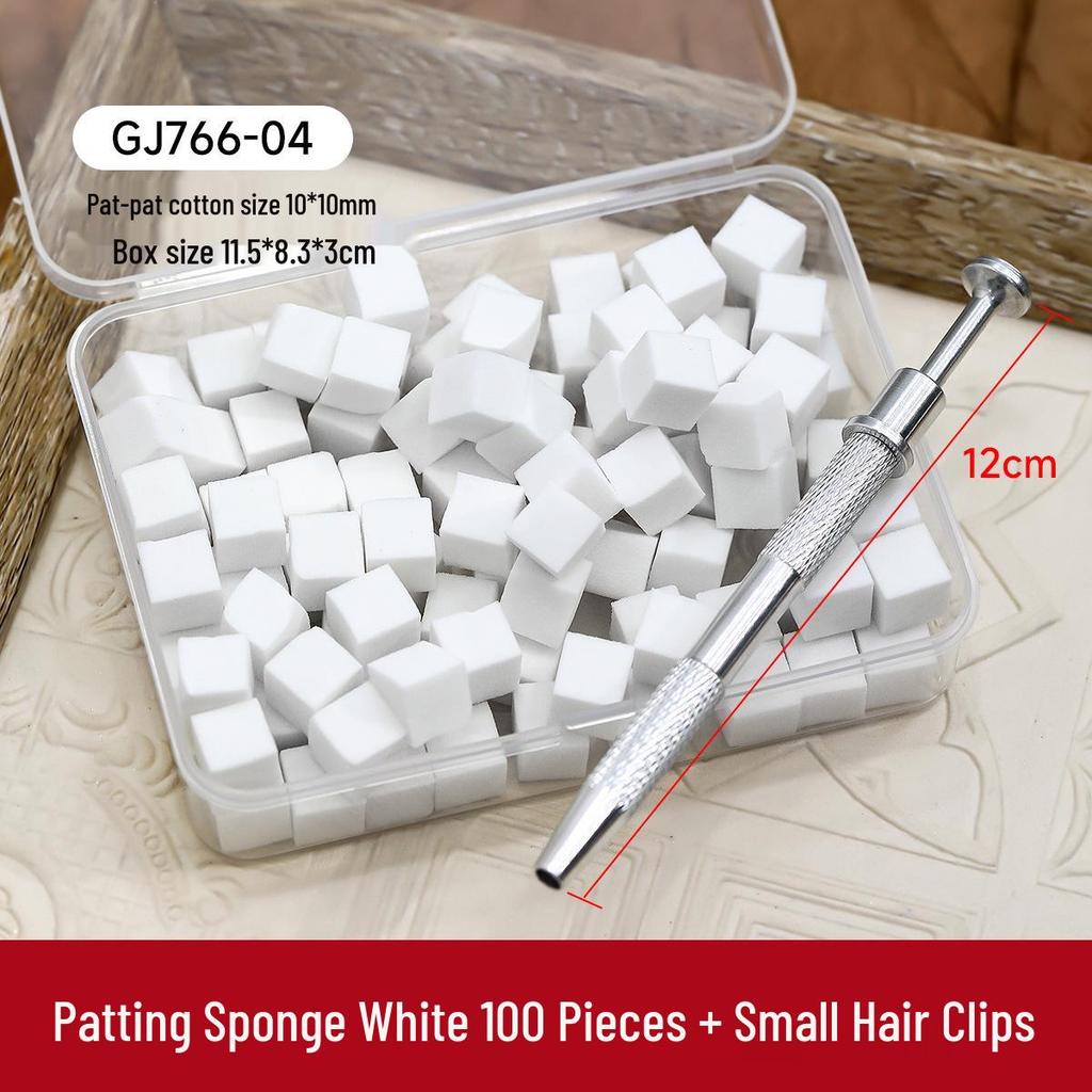 Nail Art Sponge: Professional Small Square Blending Tool for Gradient Blush and High-Density Cotton Application