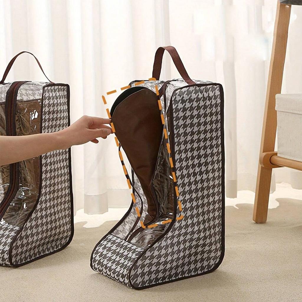 1/1/1/1 Pieces Of Thousand Bird Grid Shoe Storage Bag Transparent Dustproof And Moisture-proof Shoe Boot Protective Cover