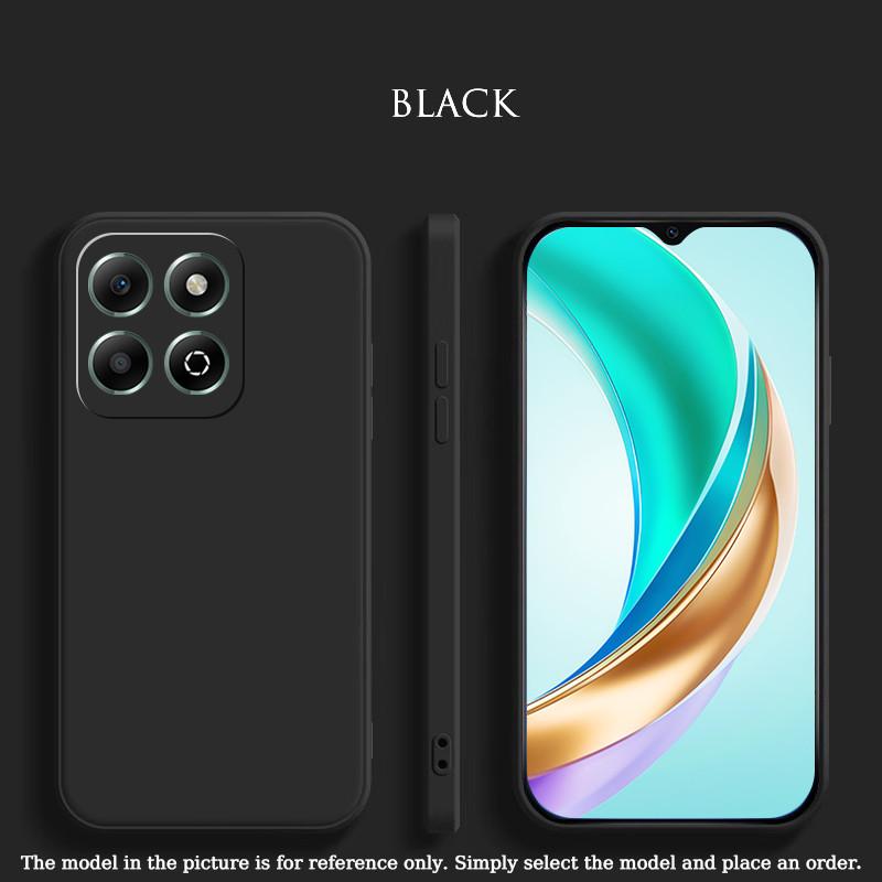 Liquid Silicone Case For Honor X6b X8b X8 5G X7 X6 X8 4G Matte Cover Shockproof Straight Edge Ultrathin Protective Soft Cover Shell