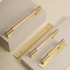 Dooroom Solid Brass Straight Grain Pattern Modern Style Cabinet Refrigerator Door Pull Drawer Knobs Hardware Handles