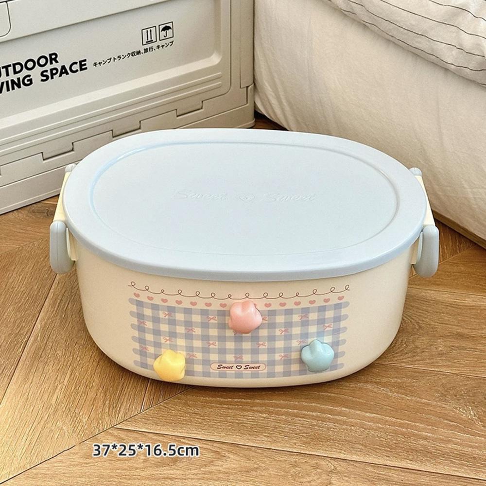 Large Capacity 2 Layer Medicine Box Storage Box Portable Pill Medicine Cute Storage Box Home Organizer Desktop Decor for Bedroom