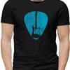 Guitar Pick Full Silhouette Unisexs Tshirt Guitarist Bass Music Acoustic