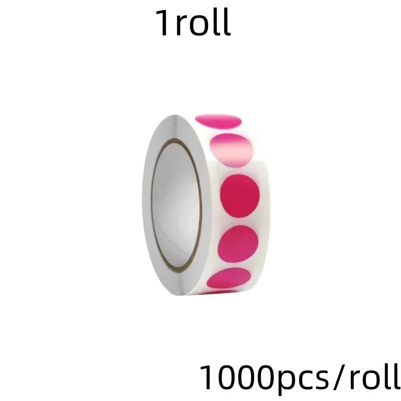 1000 PCS Color Dot Label Sticker  Classification Mark Coated Paper Sticker Rolls  Kawaii Stationery  Aesthetic