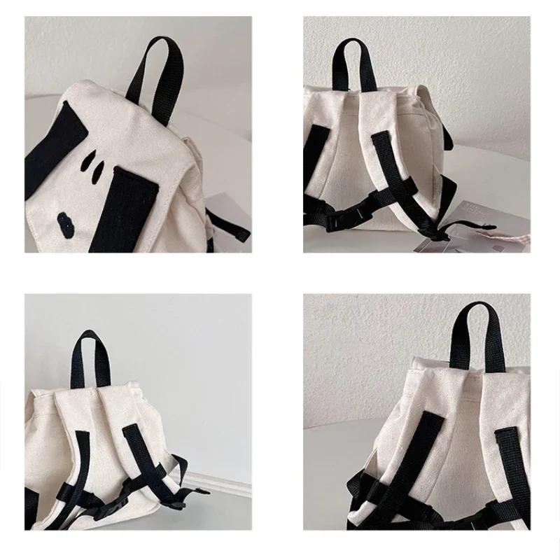 Fashion Baby Contrast Canvas Travel Bag for Boys Girls Kawaii Birthday Gift 2024 New Children's Backpack Cartoon Cute Dog