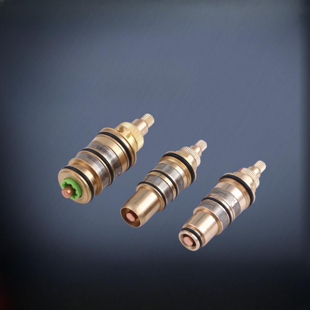 Brass Shower Thermostatic Cartridge Replacement Kit - Bathroom Water Temperature Control Mixer Valve Bar Faucet Repair