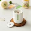 New Nordic Style Creative Striped Ceramic Scented Candle Jar Soy Wax Votive Candle for Graduation Family Decoration