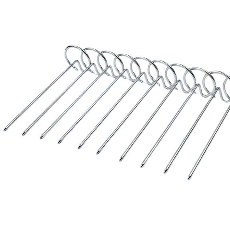 

Набор из 10 шампуров для барбекю из нержавеющей стали 304, шампуры для вертикальной выпечки для аэрофритюрницы-духовки, многоразовые шампуры для барбекю, материал пищевого класса