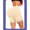 High Waist Zipper And Hook Eye Shaper Shorts With Lace Trim