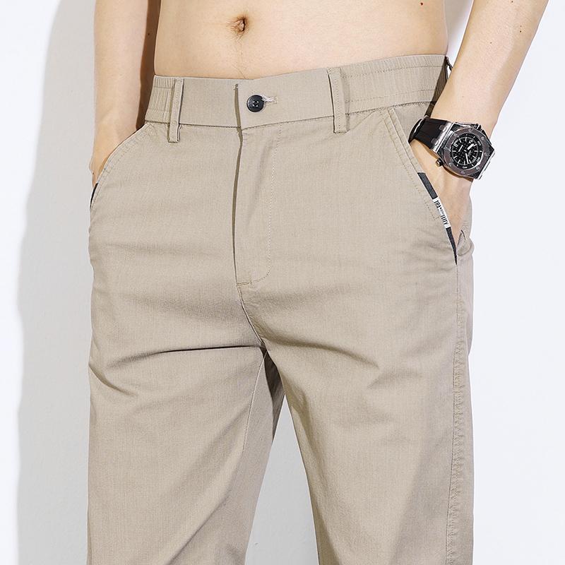 Sommer dünne lose gerade Bein Trend Stretch schlanke Herrenhose leichte und vielseitige Herrenhose