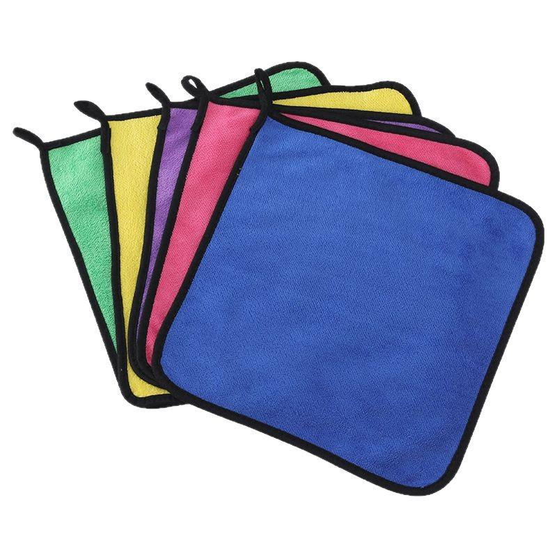 

1/3/5 шт. суперабсорбирующих салфеток из микрофибры: Кухонные тряпки, автомобильные полотенца, толстые полотенца для мытья посуды, салфетки из кораллового флиса для уборки 5pcs разноцветный