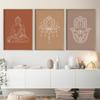 Mandala Buddha Lotus Neutral Yoga Meditation Wall Art Print Canvas Painting Poster Picture Zen Yoga Living Room Home  Decor No Frame