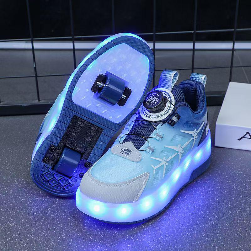 Trendy Kids' Dual-Wheel Roller Shoes - New Detachable Skating Shoes for Boys and Girls