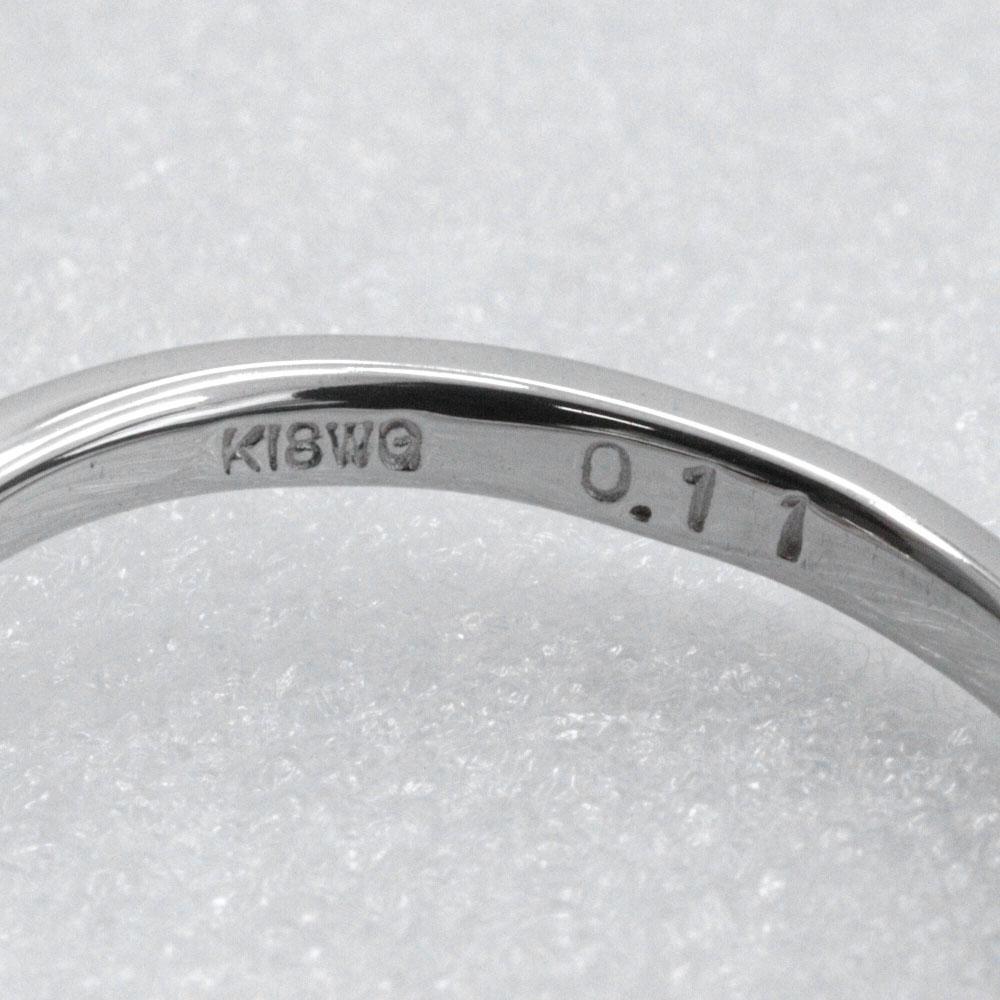 Samantha Tiara heart Ring 3P K18 white gold/diamond #5.6(US Size) heart 2.5g Women Used