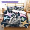 Famous Singer  Pattern Bedding Quilt Set Quilt Cover Pillowcase Home Decoration Birthday Gift (1 * Duvet Cover + 2 * Pillowcase, Without Core)