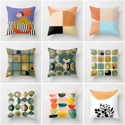 Decorative Home Pillow Case Cushion Covers 45*45 Nordic 40*40 40x40cm 50x50cm Irregular Color Geometric Abstraction 45x45 60x60