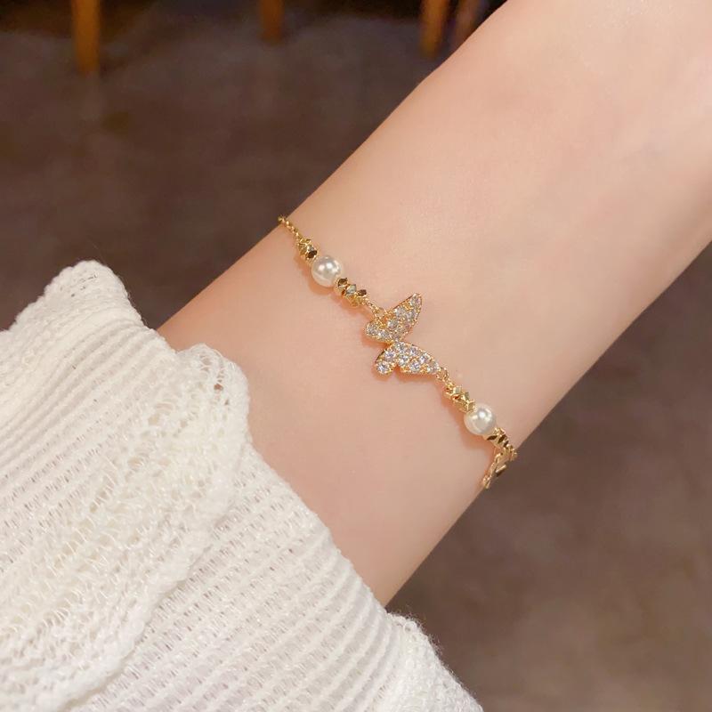Women s Fashion Versatile Butterfly Bracelet золотой