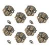 Jewelry Box Hasp Latch Iron and Zinc Alloy Lightweight Retro Style Decorative Hasp Latch Bronze
