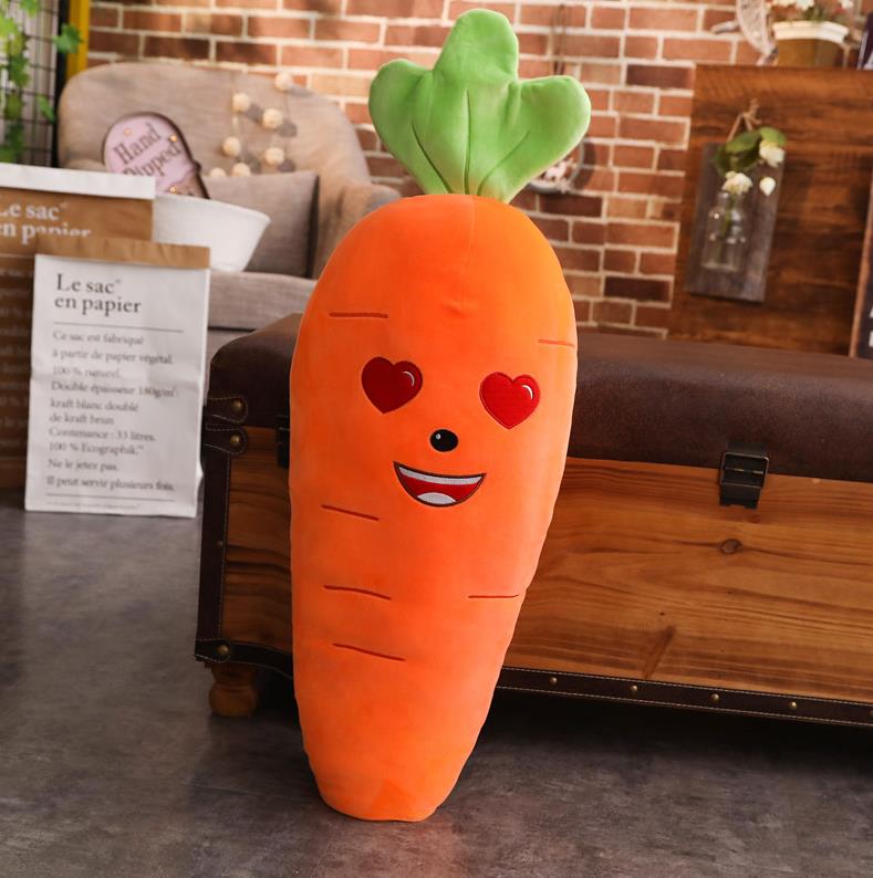 1Pc 457090Cm Cartoon Smile Carrot Plush Toy Cute Simulation Vegetable Carrot Pillow Dolls Stuffed Soft Toys For Children Gift