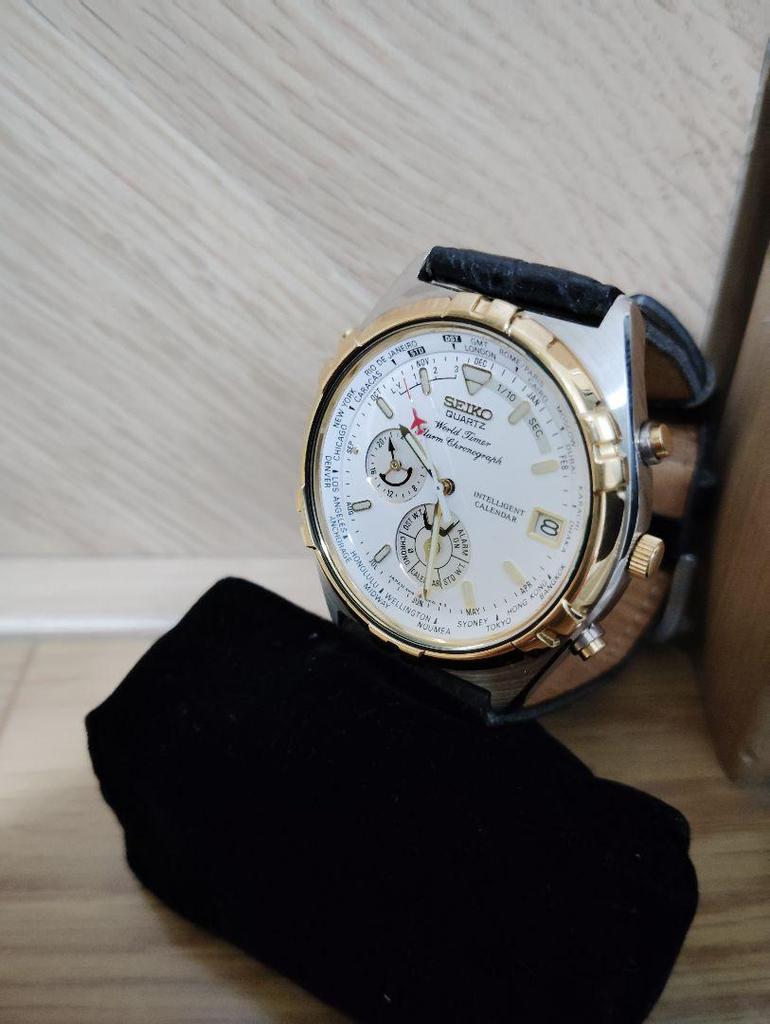 [USED] Extremely Rare Seiko World Timer 6M15-0020 (JAL In-flight Sales)