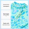 ASK JUNIOR Girls' UV Protection Leopard Print One-Piece Swimsuit