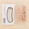 European & American Style Flash Diamond Flower French Manicure Press-On Nail Tips