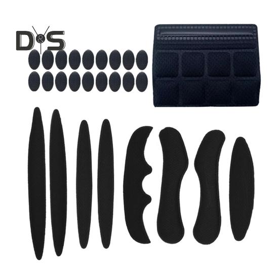 27 יח'/סט ערכת רפידות ספוג לקסדת אופניים נושמת ניתנת לכביסה בולמת זעזועים אוניברסלית קסדת רכיבה לאופני הרים/כביש ריפוד בטנה ערכת כריות