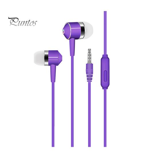 Wired Earphone with Microphone Comfortable Wired Headset Surround Bass Sound In-ear Headphone for Music Call