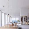 Suspension hang luminaire 3 cordes - chanvre douilles blanches
