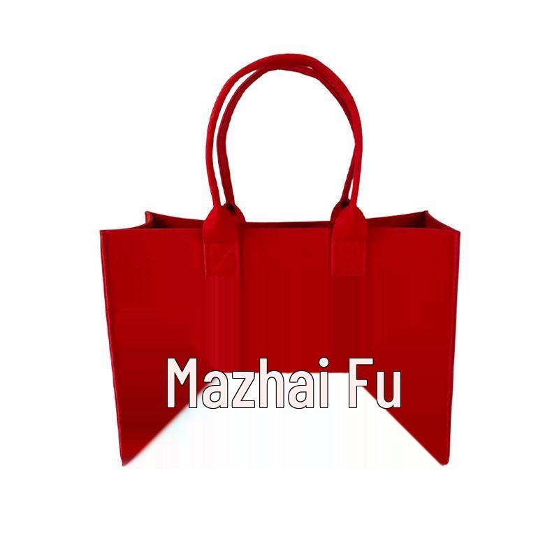 2026 Year of the Horse Red Felt Gift Bag for Festival Promotions