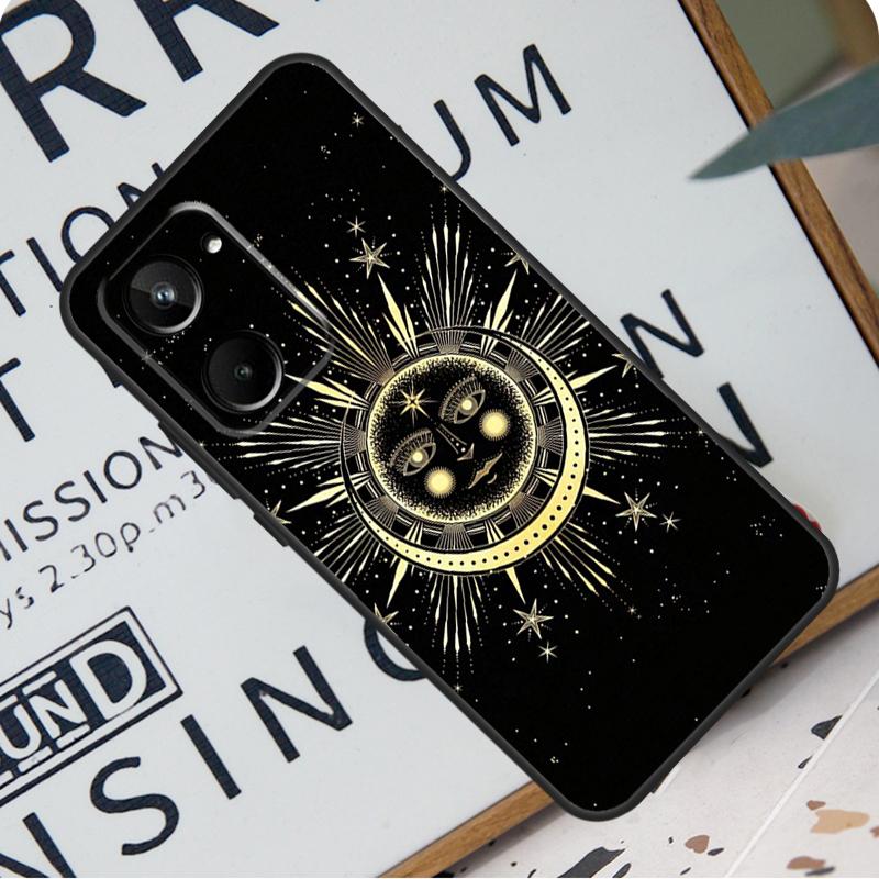 Sun Moon Flowers For Realme 12 Pro Plus 9 10 11 GT5 C51 C31 C67 C55 C53 C35 C33 C30 C21Y C25s GT Neo 6 Case