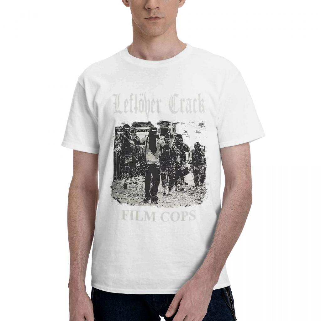 Leftover Crack MenS Film Cops T Shirt Medium Black 100 Cotton Casual Breathable Confortable Cute Mens TShirts Man Clothes