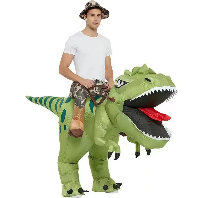 Aufblasbares Dinosaurier-Fahrradkostüm – Lustige Requisite für Partys & Cosplay