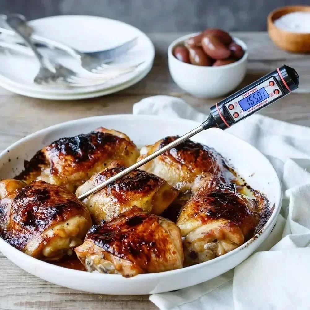 Digital Food Thermometer For Home Kitchen  Ideal for Baking Oil & Milk Temperature Measurement  Quick  Read  Electronic Display