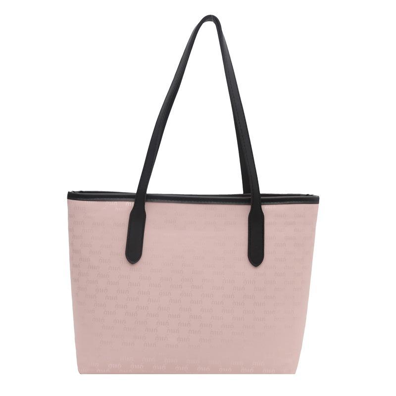 Fashion Large-capacity Color Matching Casual New Casual Simple Trend Commuter Tote Shoulder Bag