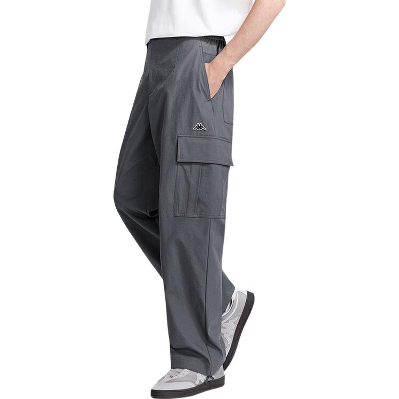Kappa Men s 2025 Autumn Embroidered Casual Straight-Leg Pants L