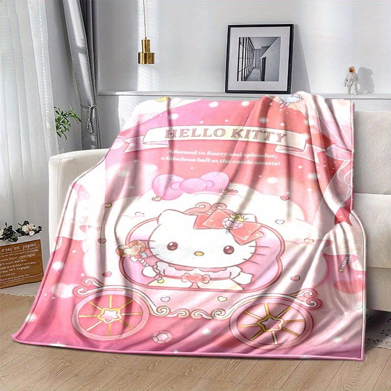 1pc, Sanrio Hello Kitty Home Decor: Cozy Flannel Blanket for Bedroom, Living Room, Travel, Camping, Car, Beach, Office Naps, Perfect Gift & Outdoor Th