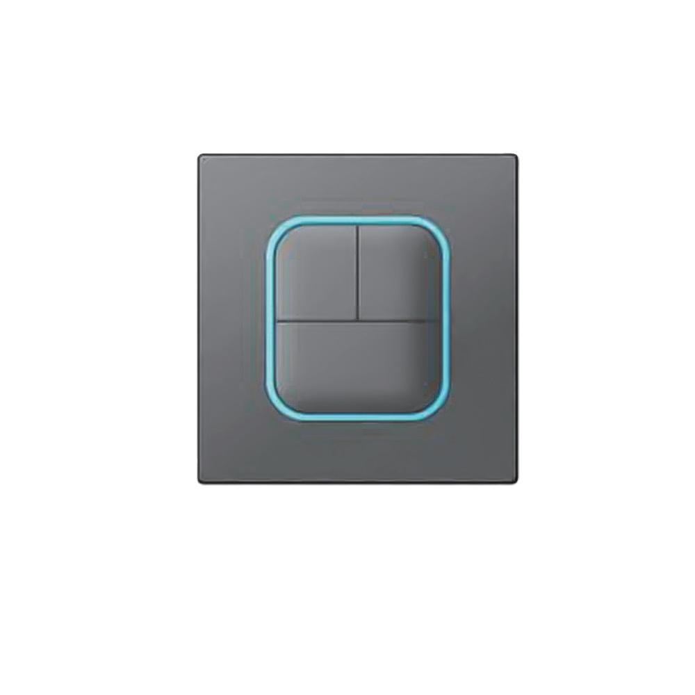Luxus 2-fach 1-Wege Schalter Einpolig 16A Fabrik 16A Einpoliger Schalter Kristallglas Panel Wand Smart Life Wasserdicht