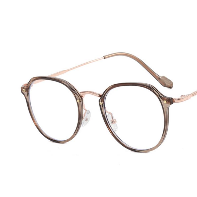 TR90 Frame Clear Lens Glasses Myopia Nerd Spectacles Degree -0.5 to -6.0 Round Hyperopia +0.5 to +6.0 Rivets