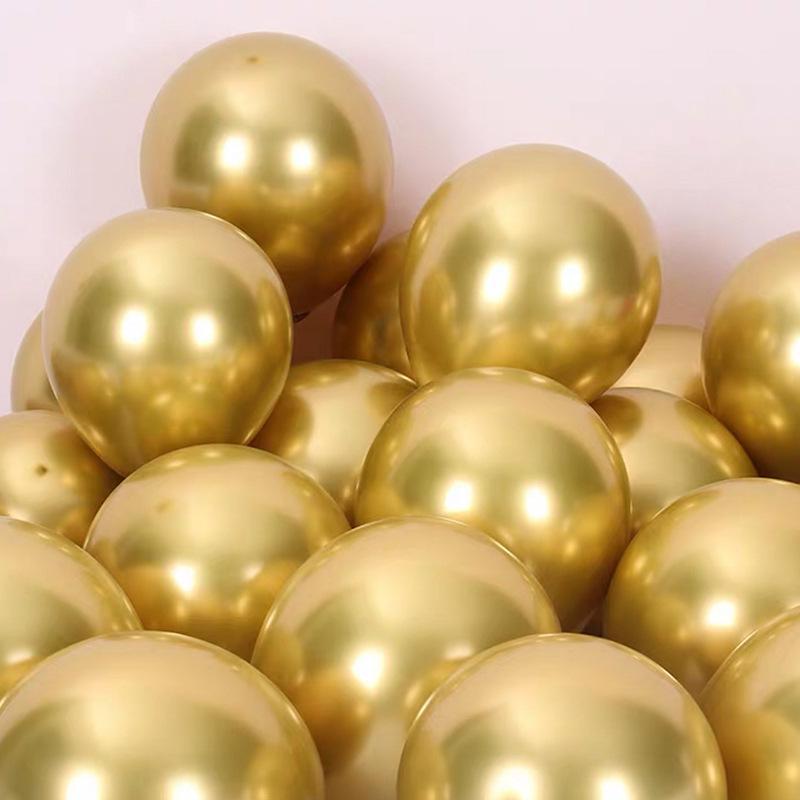 Metallic Latex Balloon Set for Birthdays, Weddings, and Holiday Decor
