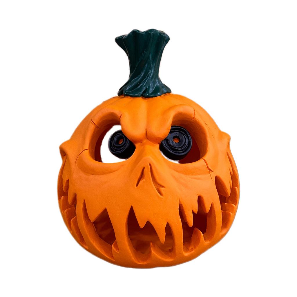 1 Stück Kunstharz Ausgeschnittener Kürbis Dekorative Ornamente, Halloween Dekorationen/Horror Halloween Geschenke für Schreibtische, Tische, Gärten, Dekoration für Innen und Außen