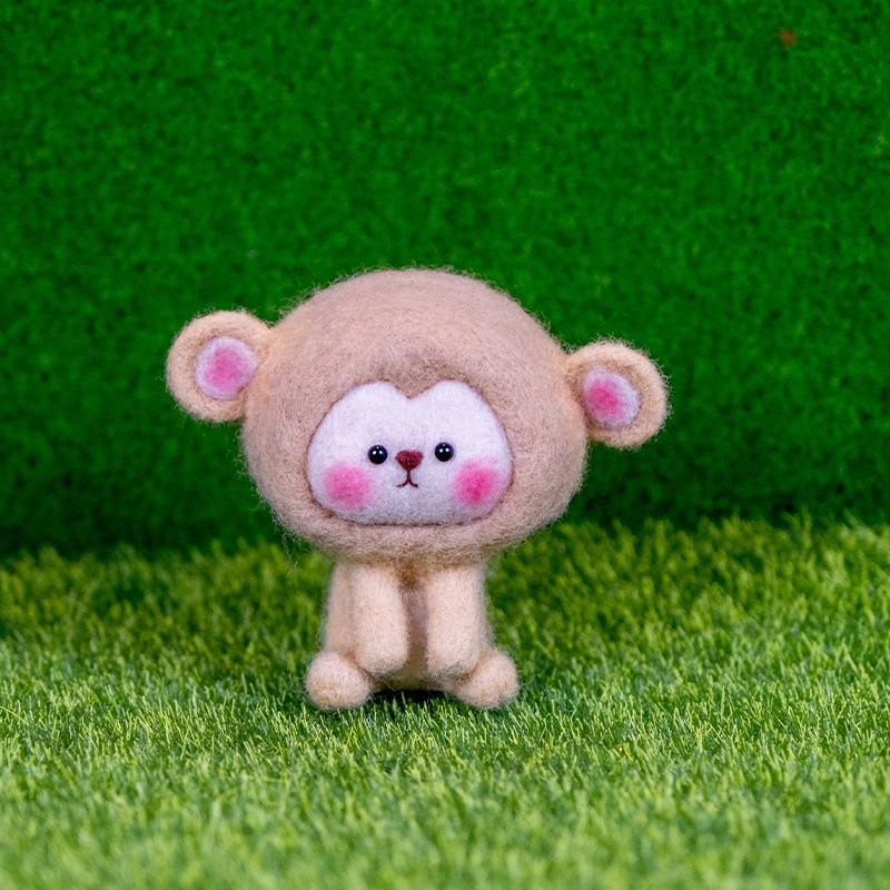 Xianci Year of the Horse Zodiac Wool Felt Needle Felting DIY Photo Frame Gift Set