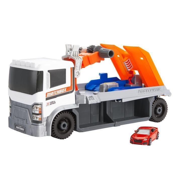 Scatola di giocattoli - mattel - action drivers - camion di soccorso - giocattolo in plastica - unisex 3 anni giallo