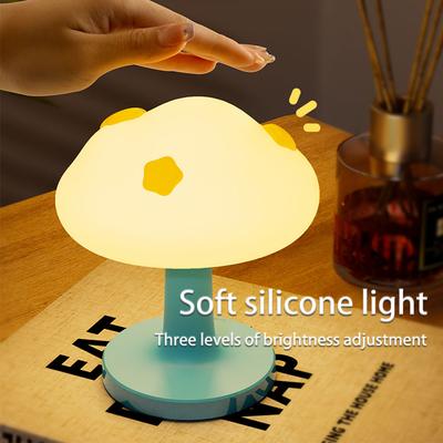 1PC Cloud LED Night Light USB Rechargeable Silicone Ambient Night Light Decorative Cute Sleep Bedside Lamp