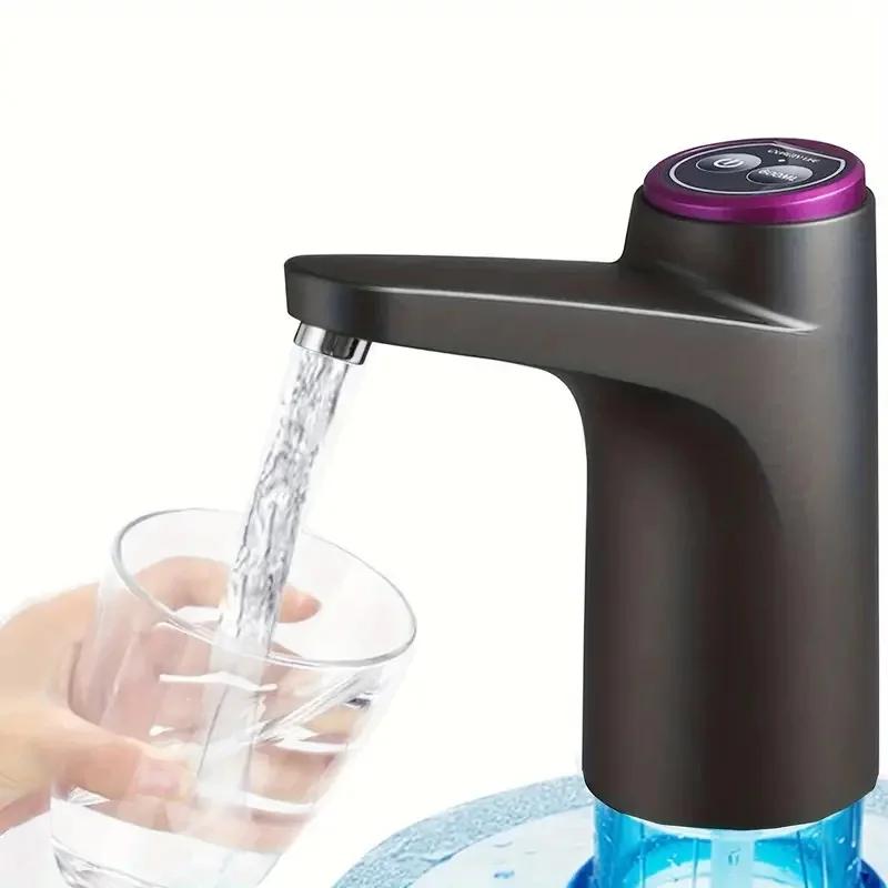 

Portable 5-gallon water dispenser with USB charging - automatic electric pump suitable for home, office, and outdoor use чорний