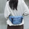 Casual Waist Bag Ladies Designer Denim Fanny Pack Fashion Travel Money Phone Chest Banana Bag Large Capacity Female Bum Belt Bag