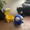 Cute Cartoon Big Eye Desktop Storage Box Multi-color Durable Plastic Desk Organizer Home Office Study Table Decor Container