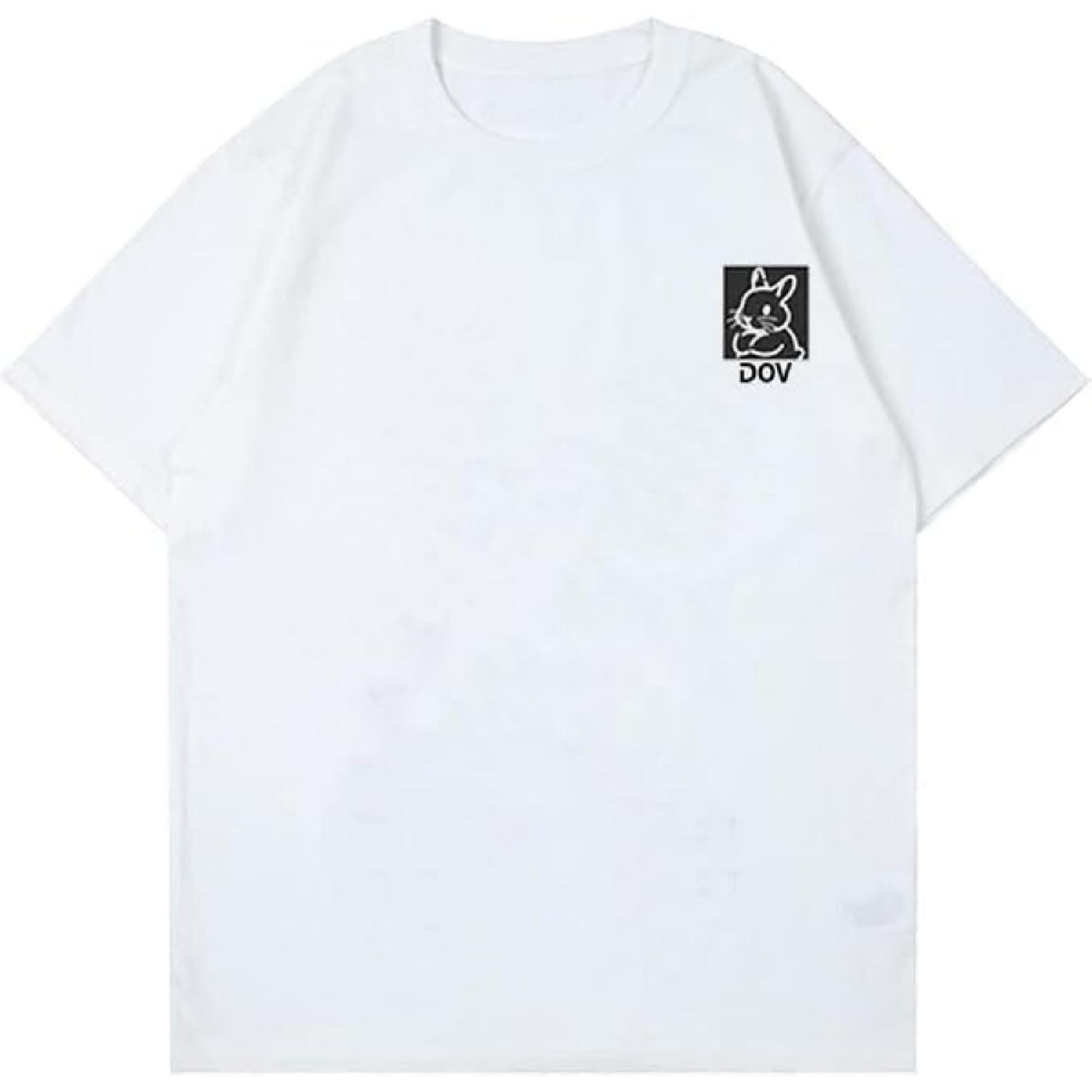 

Men s V-Lone T-Shirt Short Sleeve Graphic Tees Novelty Tops Women Casual Hip Hop Crew Neck Shirts XXXXXL білий